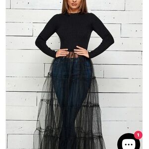 Sweater tulip one piece. Good stretch. Sold new by boutique